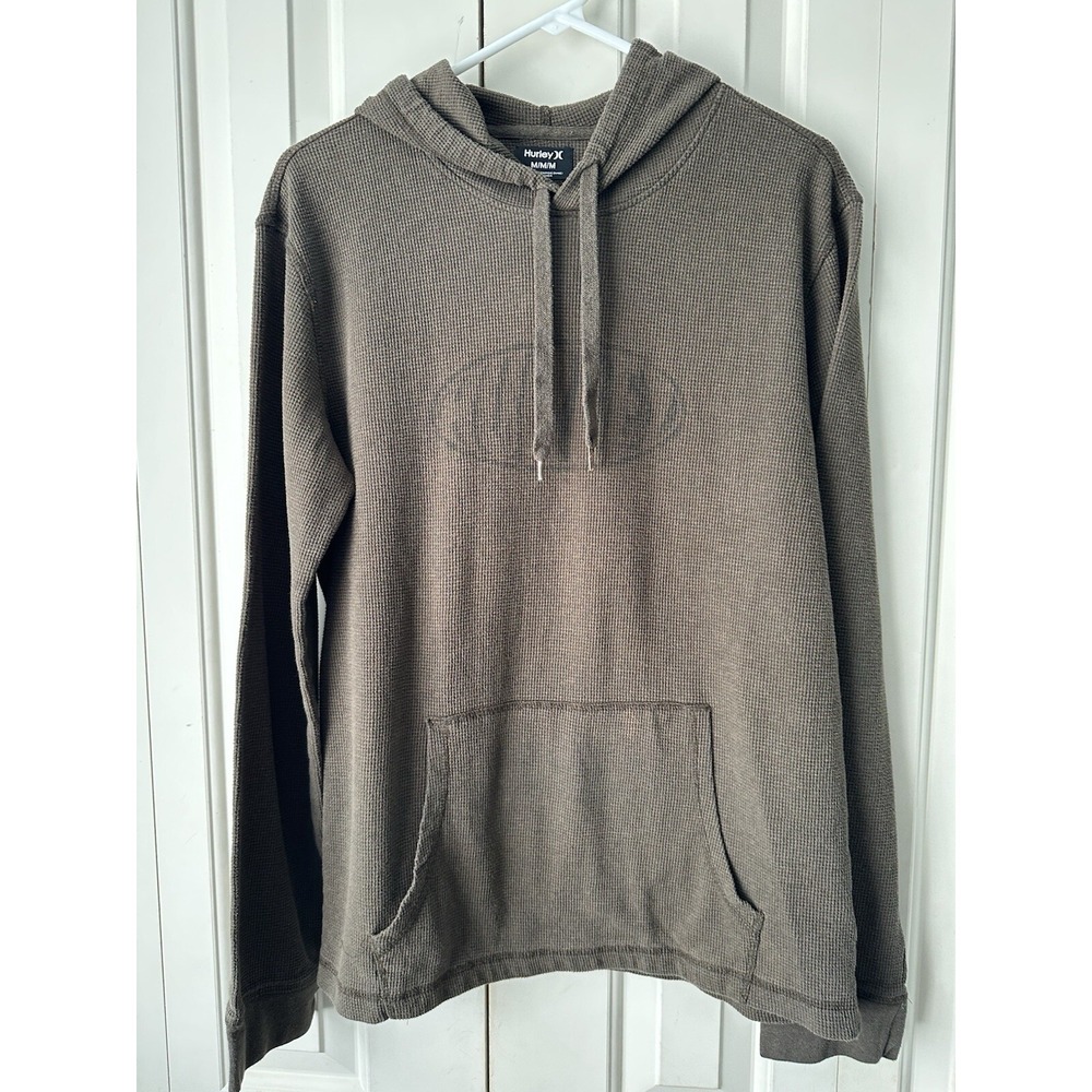 Hurley Brown Knit Hooded Sweater SIZE MEDIUM